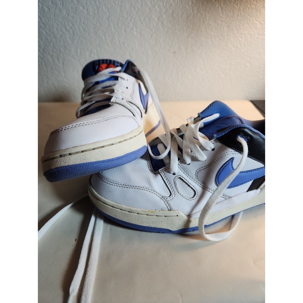 Nike Full Force Low Men's Sneakers White/Royal Blue & Black, Size 8.5